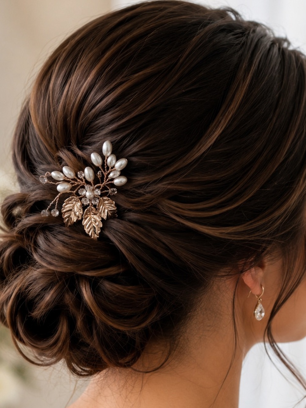 Elegant Pearl and Gold Hairpin